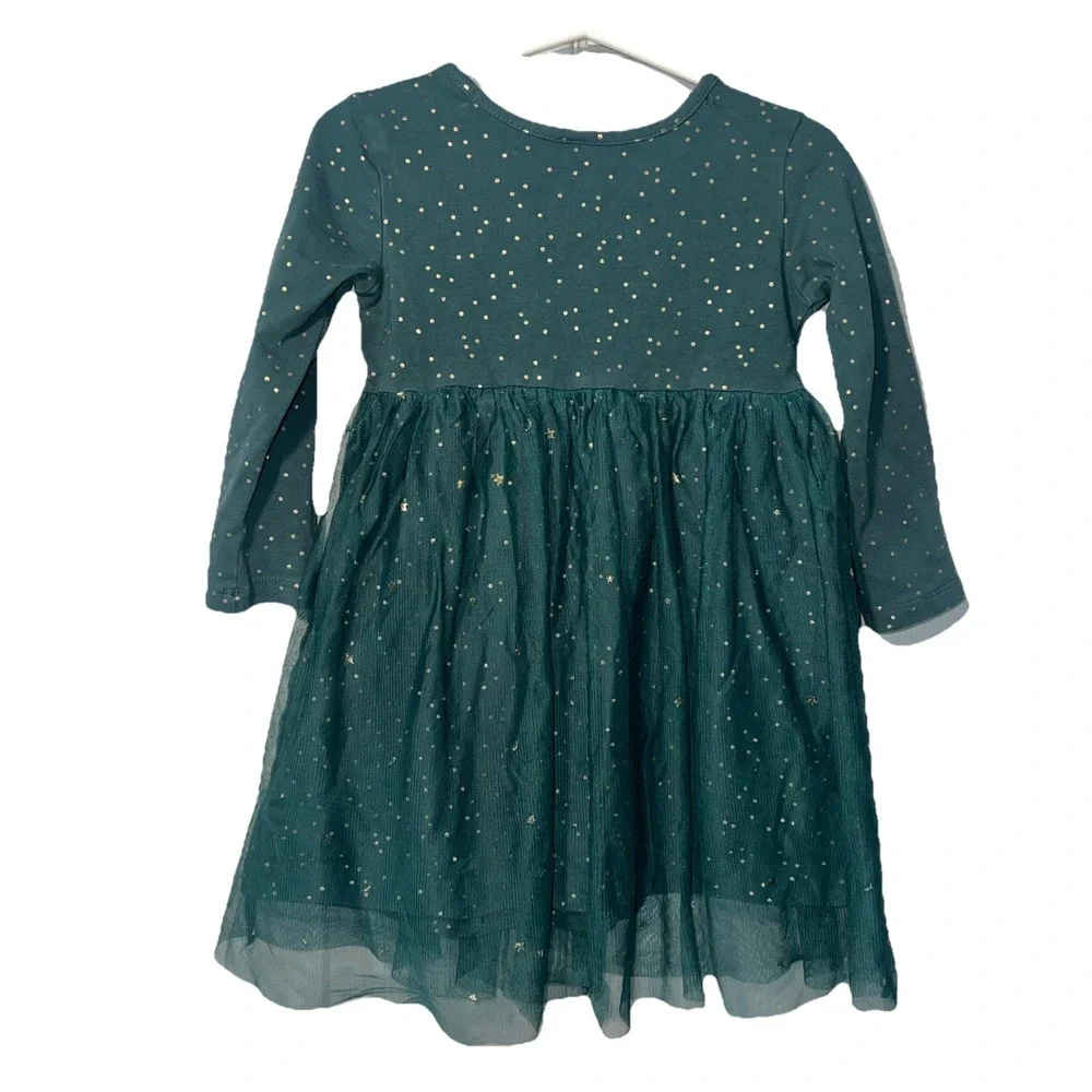 Hanna Andersson girl's Tulle Dress Green‎ Holiday Size 3T